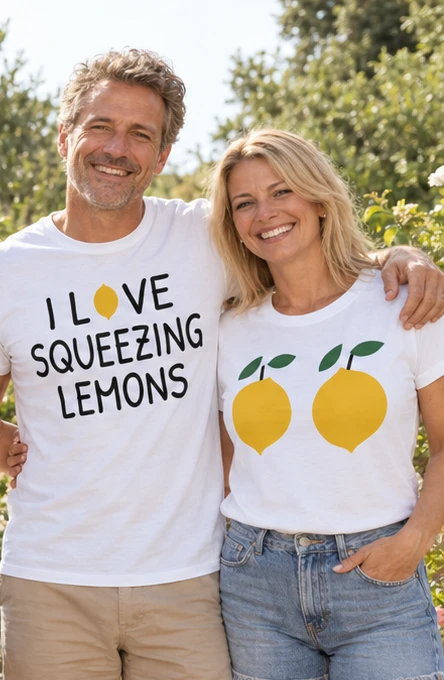 Duo-T-shirts Lemons — 2 stuks