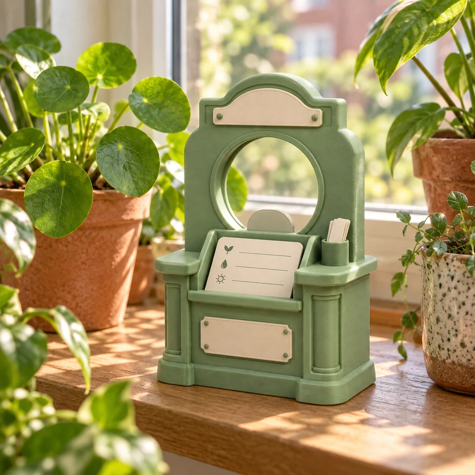 Plantvergunningsloket in een passende setting — AI-conceptvisualisatie