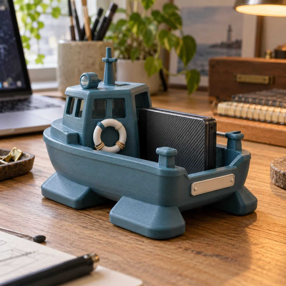Back-up-reddingsboot in een realistische setting — AI-conceptvisualisatie