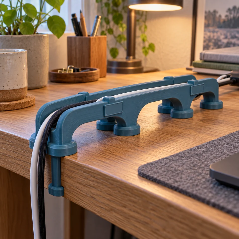 Patchkabel-viaduct in een realistische setting — AI-conceptvisualisatie