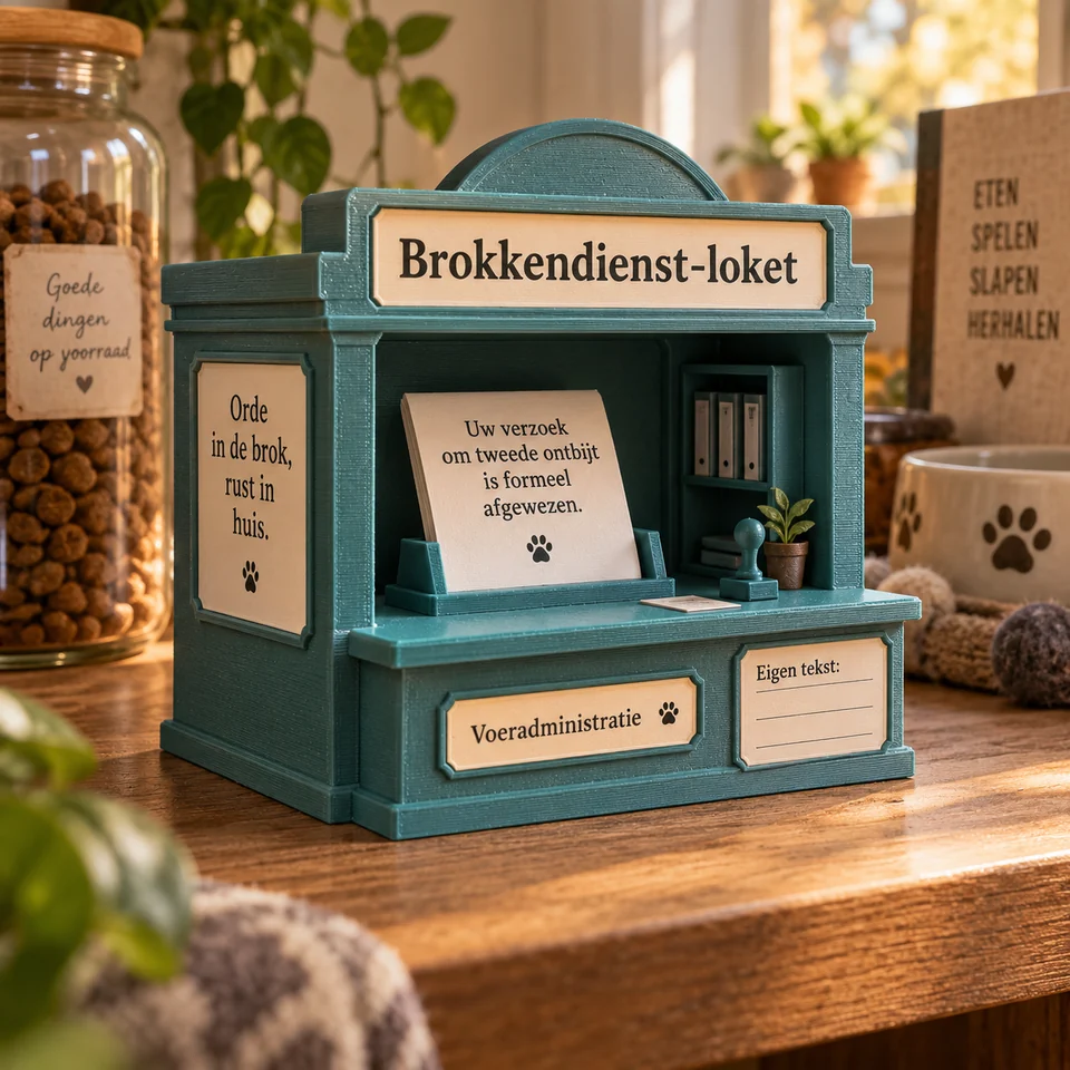 Brokkendienst-loket in een passende setting — AI-conceptvisualisatie