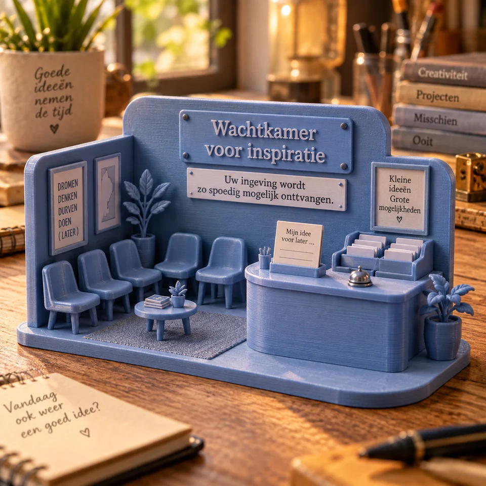 Wachtkamer voor inspiratie in een passende setting — AI-conceptvisualisatie