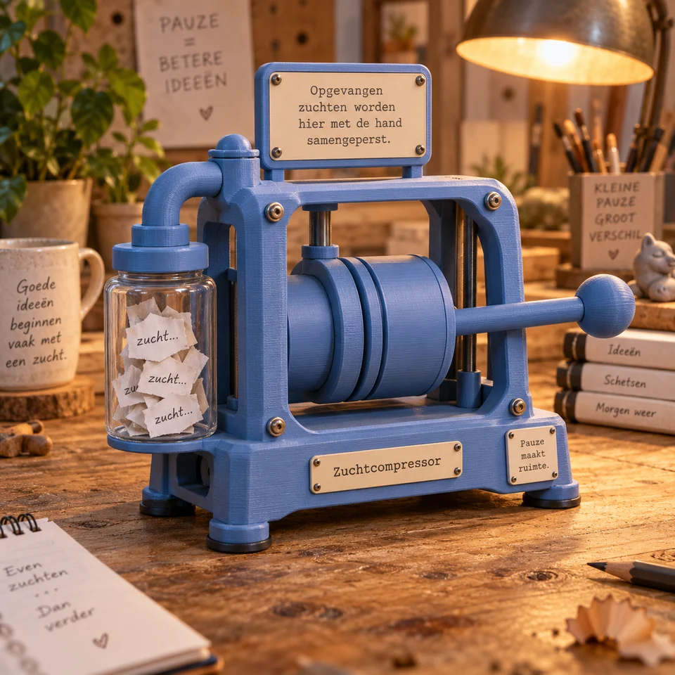 Zuchtcompressor in een passende setting — AI-conceptvisualisatie