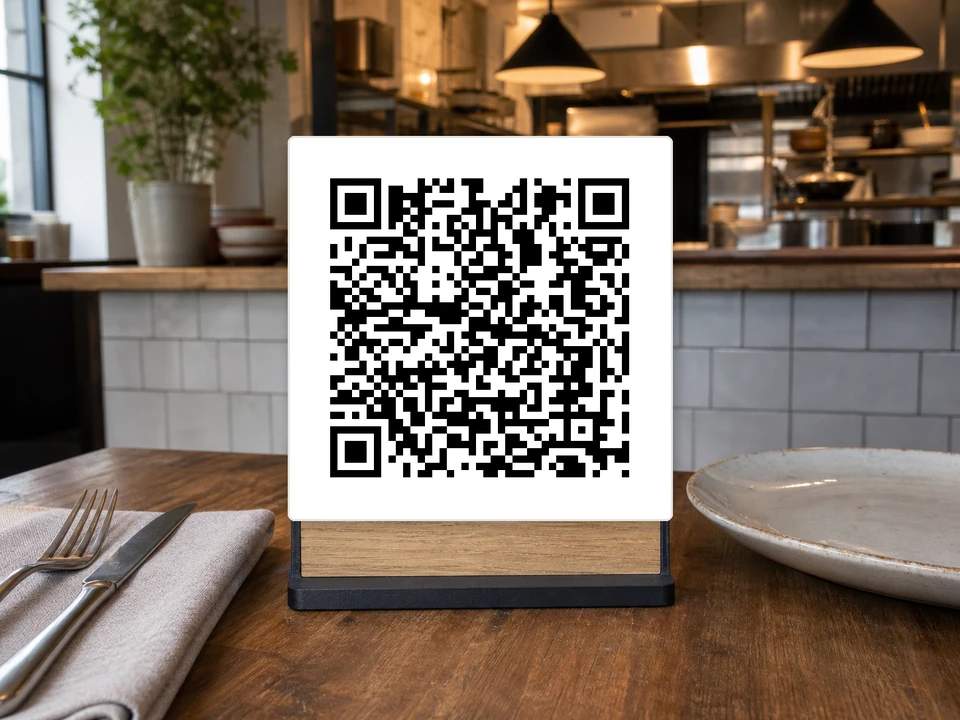 QR Menu Stand