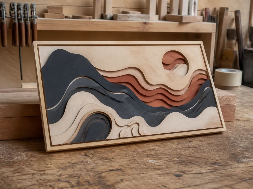 Gelaagde wanddecoratie, hoofdvoorbeeld