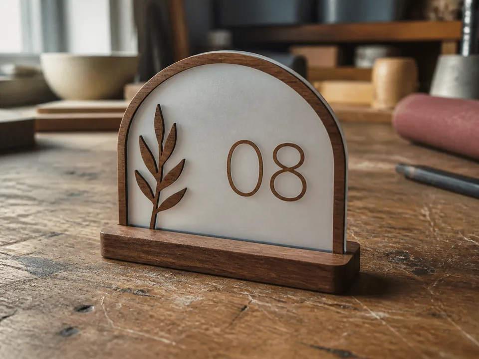 Houten plaatsnamen - set van 10, hoofdvoorbeeld