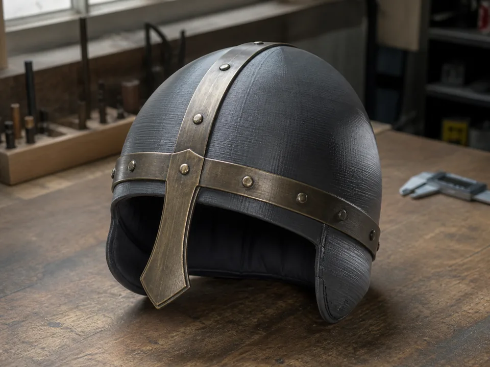 Vroegmiddeleeuwse bandhelm, hoofdvoorbeeld