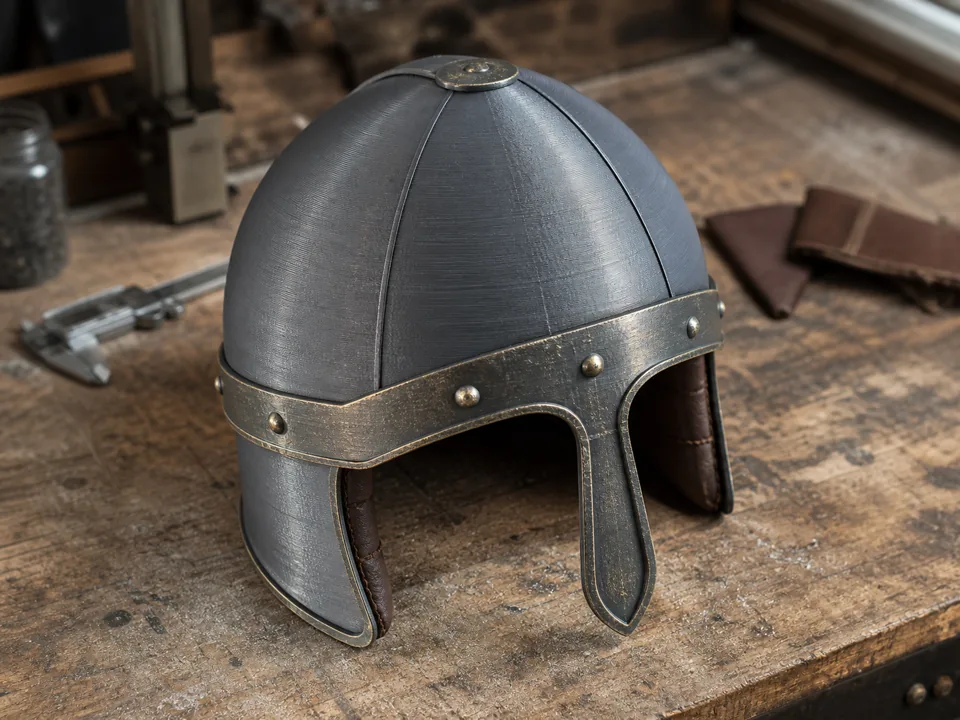 Koepelhelm met neusbeugel, hoofdvoorbeeld